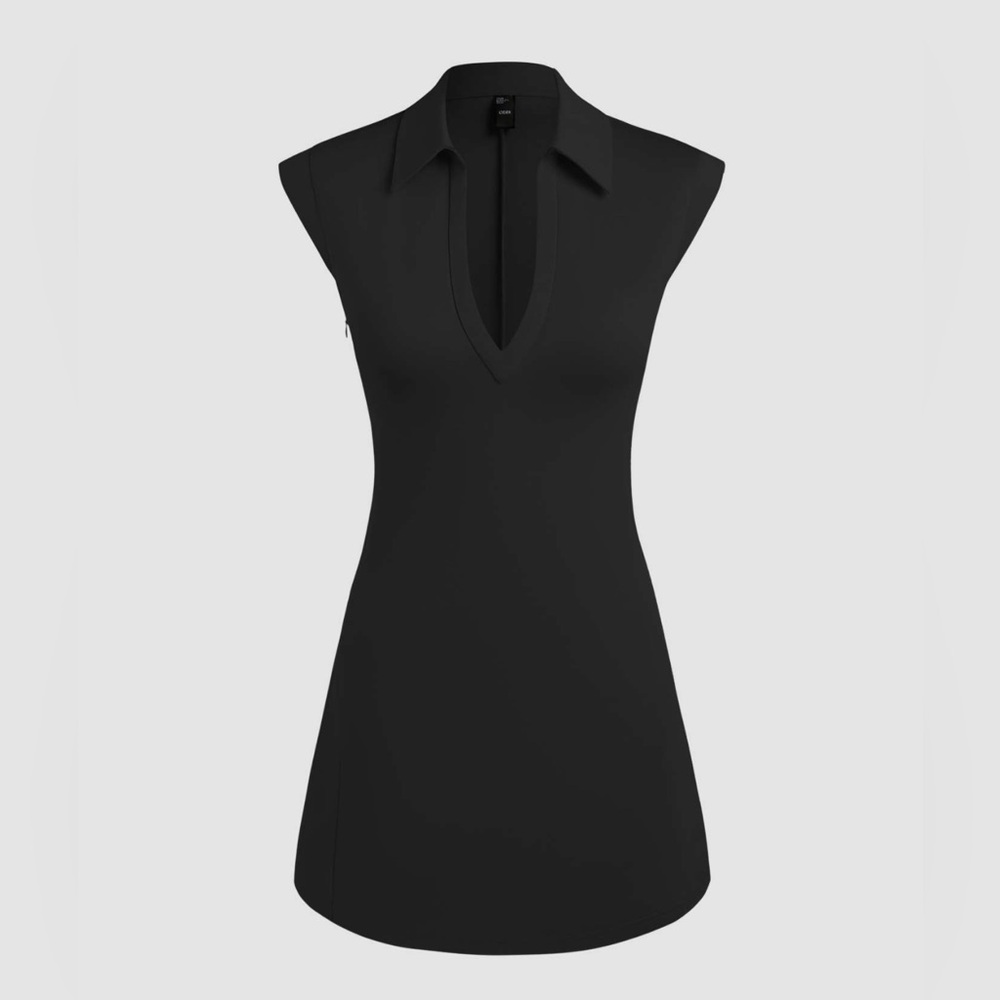 NWT~ Cider Black Collared Mini Dress